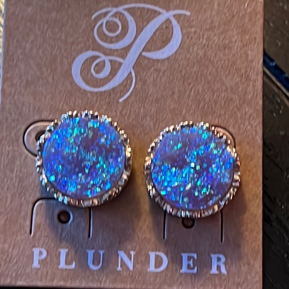 Plunder Jewelry - 𝅺Plunder Design Jazlyn druzy style stud earrings-NIB